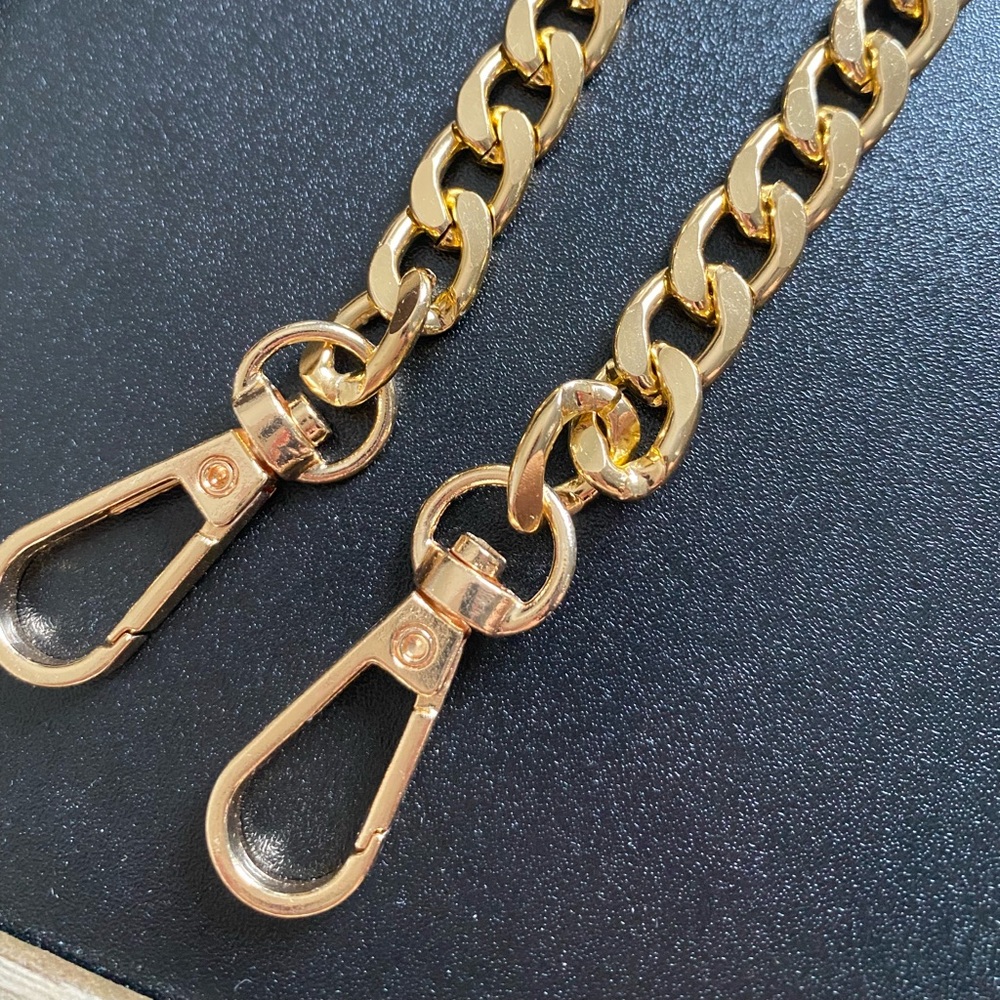 Shoulder metal Chain Replacement strap gold 15.7"